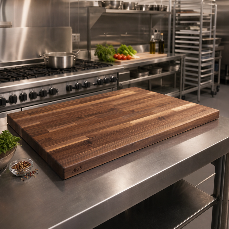 Product image #2 for Boos Block Blended Edge Grain American Black Walnut Kitchen Countertop, 30 x 25 x 1-1/2 Inch, Varnique Finish