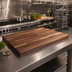 Thumbnail image #2 for Boos Block Blended Edge Grain American Black Walnut Kitchen Countertop, 30 x 25 x 1-1/2 Inch, Varnique Finish