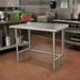 Thumbnail image #2 for Advance Tabco Special Value Series Open Base Stainless Steel Work Table, 30 x 24 Inches, 16-Gauge 304 Top, Rear Up-Turn