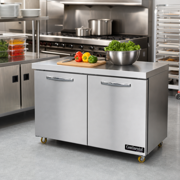 Product image #2 for Continental Refrigerator SWF48N-U 48" Two-Section Undercounter Freezer