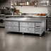 Thumbnail image #2 for Beverage-Air 76-Inch Worktop Cook Stand Freezer with 4 Drawers and Stainless Steel Top