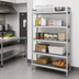 Thumbnail image #2 for Fermostock 5-Tier Perforated Polymer Shelving Add-On Unit, 35 Inches Wide x 22 Inches Deep x 83 Inches High