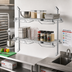 Thumbnail image #2 for Quantum Cantilever Double Shelf Wall-Mount Wire Shelving Unit, 54 x 24 in., Chrome Plated