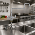 Thumbnail image #2 for Vulcan Double Pantry Deck-Mount Faucet with 18-Inch Double-Jointed Swivel Spout