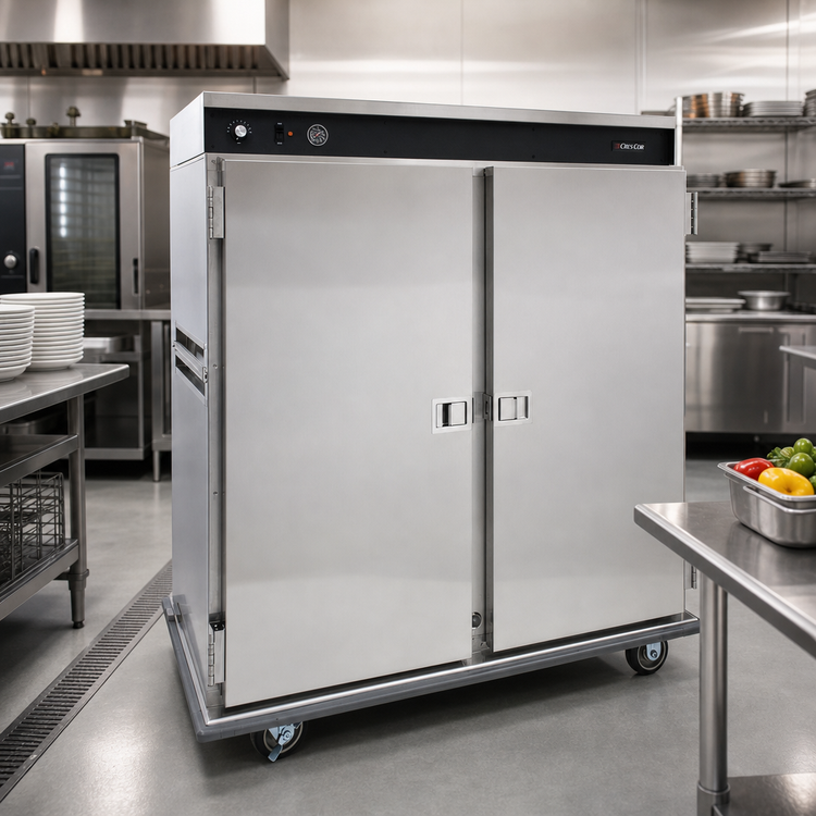 Product image #2 for Cres Cor Mobile Insulated Banquet Holding Cabinet, Double Door, Electric, Stainless Steel, 120 Plate Capacity
