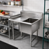 Thumbnail image #2 for John Boos B Series 1-Compartment 16 Gauge Stainless Steel Sink with Left Drainboard