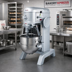 Thumbnail image #2 for DoughXpress BakeryXpress DXP-PM60B 60-Quart Heavy-Duty Floor Model Planetary Mixer, 2 HP, 3-Speed, Belt-Driven, 15-Minute Timer