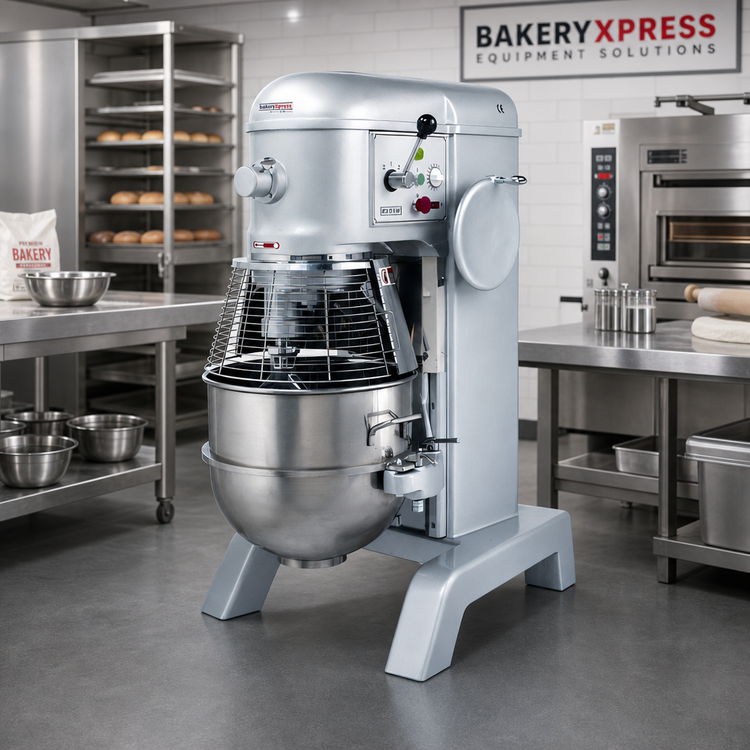 Product image #2 for BakeryXpress DXP-PM60B 60 Qt Heavy Duty Floor Model Planetary Mixer, 2 HP, 220V, 3-Speed, Belt Driven