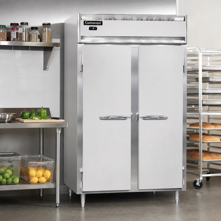 Product image #2 for Continental Refrigerator D2FSN Designer Line 2-Section Shallow Depth Reach-In Freezer