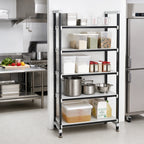 Thumbnail image #2 for Cambro Camshelving® Elements EST213681S5480 Overhead Track Stationary Starter Shelving Unit, 5-Tier, 21 x 36 x 81 Inches, 2400 lb Capacity