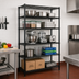 Thumbnail image #2 for Quantum 72 x 18 x 54 Inch 5-Shelf Wire Shelving Starter Kit, Black Epoxy