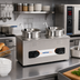 Thumbnail image #2 for Nemco 6120A-CW Countertop Twin-Well Cooker/Warmer, 4 Quart, Wet Operation, Stainless Steel, 120V