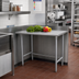 Thumbnail image #2 for Advance Tabco TMS-300 30 Inches x 30 Inches 16-Gauge 304 Stainless Steel Corner Work Table (Open Base)