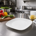 Thumbnail image #2 for Corelle Essentials Square Vitrelle Glass Appetizer Plate, 6-1/2 Inch, White
