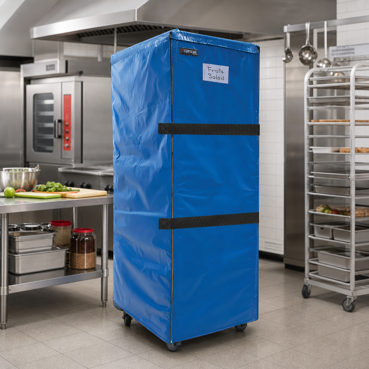 Product image #2 for Cres Cor Full-Height Insulated Ice Cold Rack Cover for 207-1820, Clear Label Pocket, 22 x 30 x 70 Inches, Laminated Vinyl