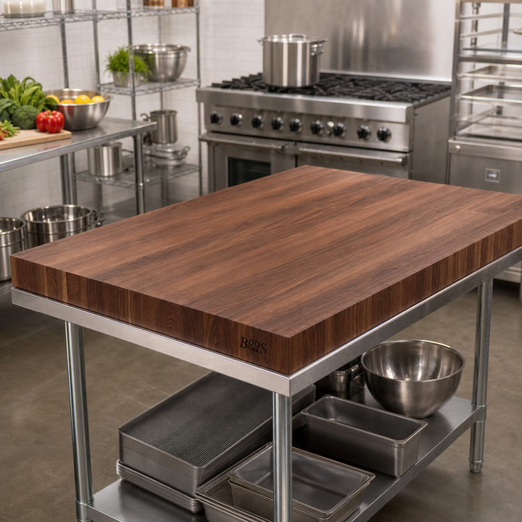 Product image #2 for Boos Block American Black Walnut Edge Grain Kitchen Countertop, 60 x 48 x 3 Inches