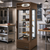 Thumbnail image #2 for True One-Section Pass-Thru Specialty Display Merchandiser Refrigerator with 4 Shelves and Hinged Glass Doors