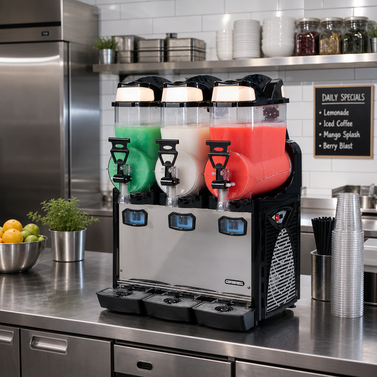 Product image #2 for Cofrimell Triple Bowl Countertop Slush Machine and Cold Drink Dispenser