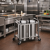 Thumbnail image #2 for Atlas Metal MOPD2H-5 2-Stack Heated Mobile Open Plate Dispenser for 5-Inch Plates