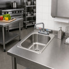 Thumbnail image #2 for Krowne HS-1317 Drop-In Stainless Steel Hand Sink, 13 x 17-1/2 x 6-3/8 in, Included 4-Inch OC Faucet