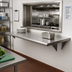 Thumbnail image #2 for BK Resources Single Wall-Mounted Pass Through Shelf, 108 x 24 Inches, 304 Stainless Steel