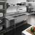 Thumbnail image #2 for Krowne Royal Series 90-Inch Wide 3-Compartment Commercial Sink with Left and Right Drainboards, 18
