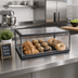 Thumbnail image #2 for American Metalcraft Black Twilight 13-3/4 Inch Wide Modular Countertop Display Case with Acrylic Drawers