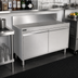 Thumbnail image #3 for Perlick Top Shelf 48-Inch Freestanding Underbar Storage Cabinet with Drainboard Top, Stainless Steel