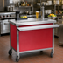 Thumbnail image #2 for Director's Choice Mobile 304 Stainless Steel Beverage Counter with Full-Length Drip Trough, 50 Inch x 30 Inch