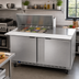 Thumbnail image #2 for Beverage-Air SPE60HC-12M 60-Inch Two-Section Mega Top Refrigerated Prep Table, 12-Pan Rail, 2 Doors