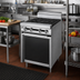 Thumbnail image #2 for Titan JTRH-4-A 24 Inch Heavy Duty Gas Range with 4 Open Burners and Cabinet Base