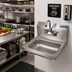 Thumbnail image #2 for BK Resources Wall-Mounted Hand Sink Package with Lead-Free Faucet, 14 x 10 x 5 Bowl, 304 Stainless Steel