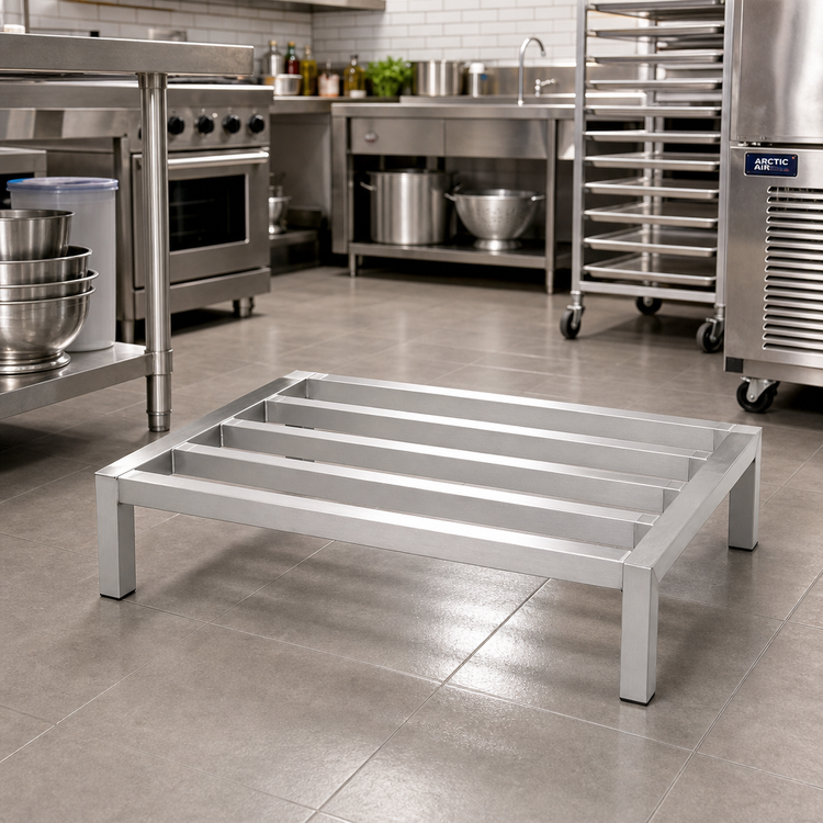 Product image #2 for Panco 4-Lat Tubular Aluminum Dunnage Rack, 36 x 20 x 12 Inches, 2000 lb Capacity