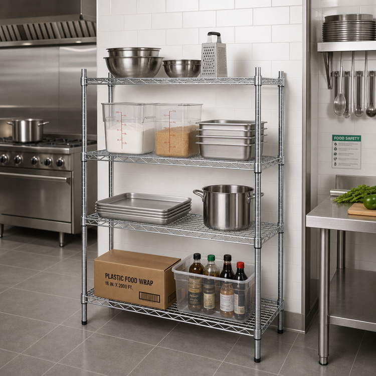 Product image #2 for Advance Tabco Special Value Series Heavy-Duty Chrome-Plated Wire Shelf, 36 x 14 Inches