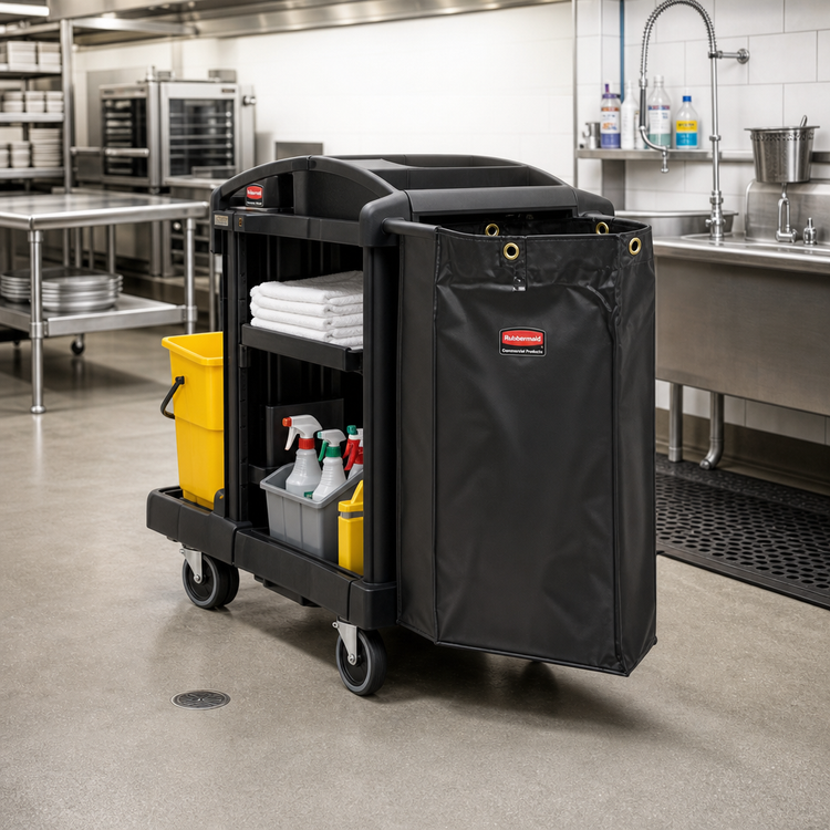Product image #2 for Rubbermaid Commercial Products Executive Janitorial Cart Replacement Bag, 24-Gallon Black Vinyl Bag