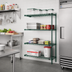 Thumbnail image #2 for Eagle Group Valu-Gard 4-Tier Add-On Wire Shelving Unit, 30 x 21 x 63 Inches, Green Epoxy Finish