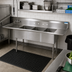 Thumbnail image #2 for BK Resources Three-Compartment Double Drainboard Stainless Steel Sink with 24 x 24 x 14 Inch Compartments