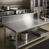Thumbnail image #3 for John Boos 84-Inch x 25-Inch Stainless Steel Countertop with 6-Inch Boxed Backsplash