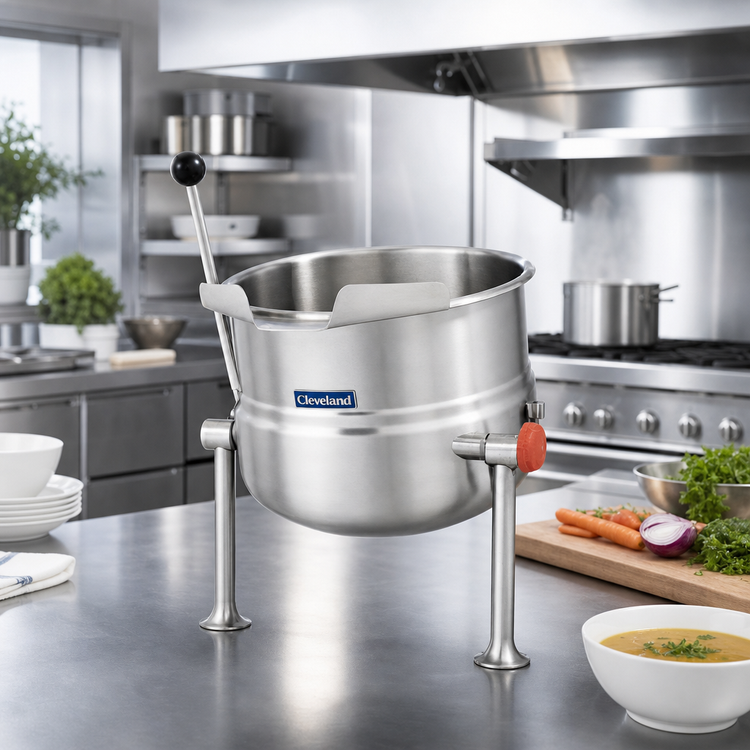 Product image #2 for Cleveland Range KDT3T 3-Gallon Countertop Tilting Direct Steam Kettle