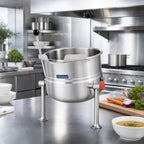 Thumbnail image #2 for Cleveland Range KDT3T 3-Gallon Countertop Tilting Direct Steam Kettle, 2/3 Jacket, 316 Stainless Steel Liner