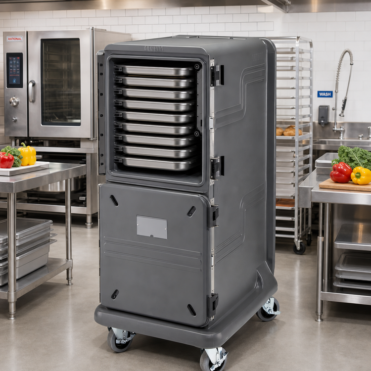 Product image #2 for Cambro Pro Cart Ultra Hot/Passive Food Pan Carrier, 20-Pan GN 1/1 Capacity, 115V