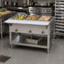 Thumbnail image #2 for BK Resources 3-Well LP Gas Hot Food Table with Cutting Board Shelf and Adjustable Undershelf