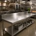 Thumbnail image #3 for John Boos 120-Inch Stainless Steel Countertop Food Display with 6-Inch Boxed Backsplash