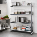 Thumbnail image #2 for Cambro Camshelving® Elements EXA217272VS4480 Stationary Add-On Shelving Unit, 21" Deep x 72" Wide x 72" High, 4-Tier Vented/Solid, Gray