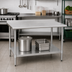 Thumbnail image #2 for Eagle Group Budget Series 48-Inch x 30-Inch 430 Stainless Steel Work Table with Rear Up-Turn and Undershelf