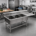 Thumbnail image #2 for John Boos Pro-Bowl 3-Compartment Platter Sink with Right Drainboard, 76-3/16 Inches W x 36-1/2 Inches D x 43 Inches H