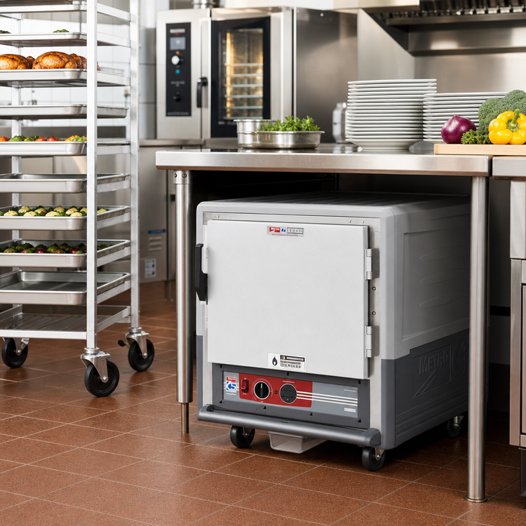 Product image #2 for Metro C5 3 Series Mobile Under Counter Low-Watt Heated Holding Cabinet with Gray Insulation Armour, Solid Door, Lip-Load Slides