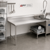 Thumbnail image #2 for Eagle Group Straight Clean Dishtable, 96 x 30 Inch, Left-to-Right Operation, 16-Gauge 304 Stainless Steel Top
