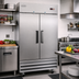 Thumbnail image #2 for KoolMore 39-Inch 2-Section Reach-In Refrigerator, 35 Cu. Ft., Bottom-Mount Self-Contained, Solid Doors, Stainless Steel