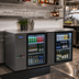 Thumbnail image #2 for Atosa Two-Section Shallow Depth Back Bar Cooler with Locking Glass Doors, 68-Inch, 18.6 Cu. Ft.